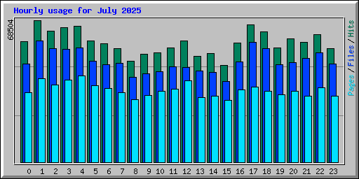 Hourly usage for July 2025