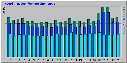 Hourly usage for October 2025